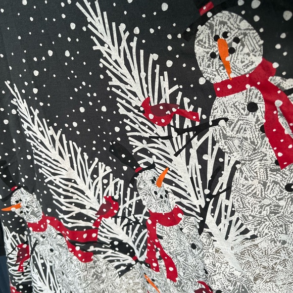 Woman’s Holiday Grey Festive Snowmen Winter Cardigan - Picture 4 of 7